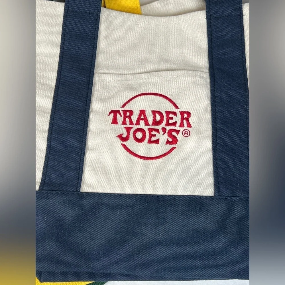 Trader Joe’s Winter 2025 Mini Canvas Tote Bags Set Of All Four Colors